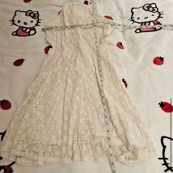 Garage Lace Side Cut Out Mini Dress S Off White - Picture 7 of 7
